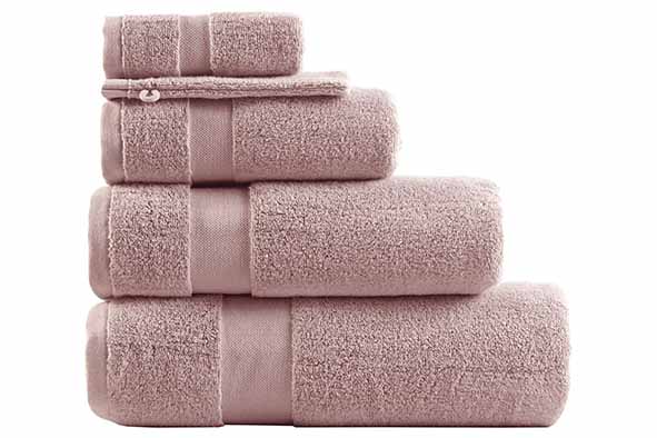 Badlaken puur 650gsm misty rose 100 x 200c m katoen