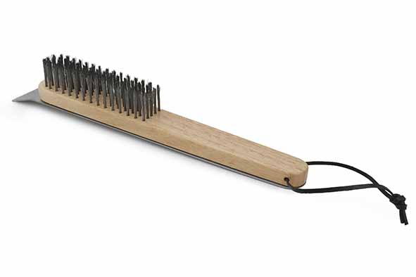 Ranella Brosse pour pierre à pizza avec grattoir en inox