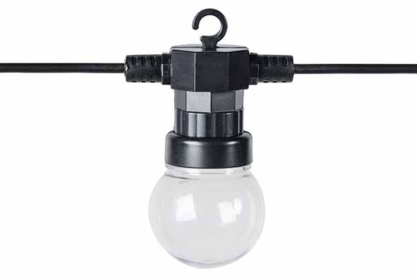 LED guirlande lumineuse 5 m 10 ampoules multicolore avec télécommande