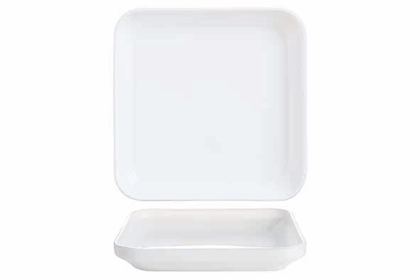 Restaurant vierkant bord set van 12 20 x 20 x H 3 cm wit
