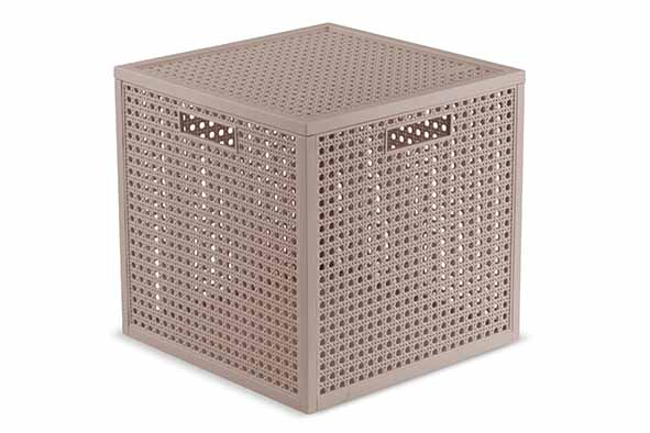 Kaya opbergmand cube 19 l taupe 28 x 28 x 28 cm