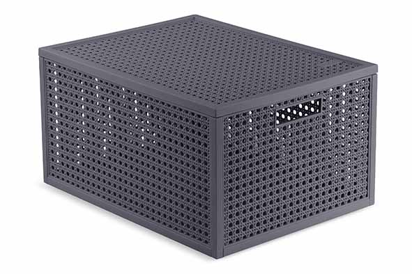 Kaya opbergmand 20 l grijsblauw 37,6 x 30 x 20,7 cm