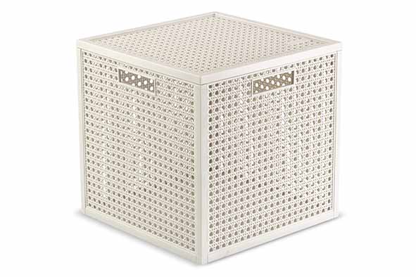 Kaya opbergmand cube 19 l wit 28 x 28 x 28 cm