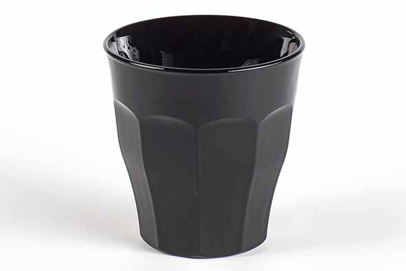 Picardie tumbler zwart 25 cl, set van 6, Ø 8,5 x 9 cm