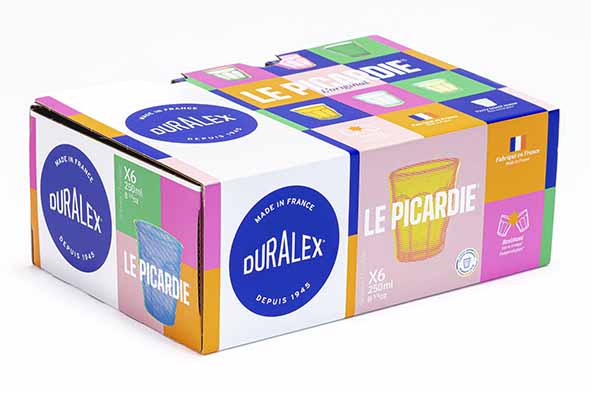Picardie tumbler 25 cl set van 6 assorted kleuren