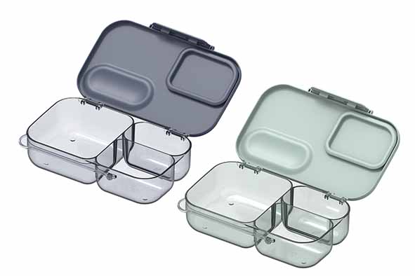 Bento lunchbox 1,7 l 2 ass 16,5 x 25,9 x 6,6 cm