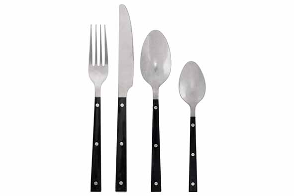 Yvette set of 16 cutlery stonewash black