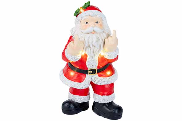 Kerstman rood-wit 14,5 x 14 x 25,5 cm hars