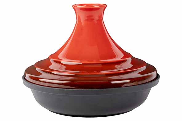 Tajine traditioneel rood gietijzer Ø 28,5 cm, 2,1 l