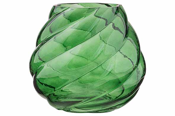 Vase Liora transparent grün 20 x 20 x 18 cm Glas