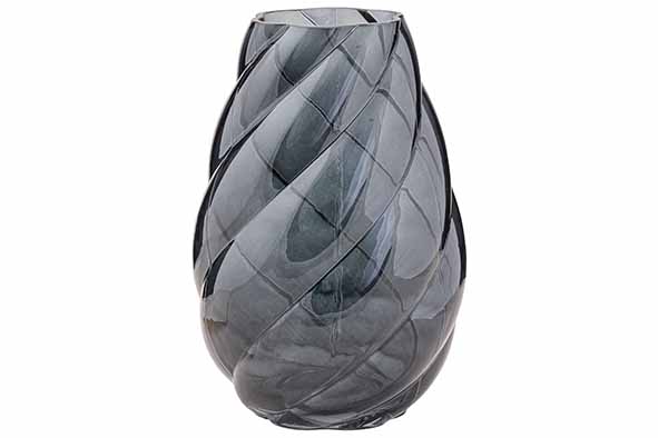 Vase Liora transparent gris 18 x 18 x 26,5 cm verre