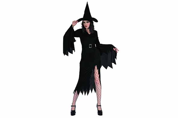 Kostüm Erwachsene TU Witch schwarz, Textil, 20 x 2 x 30 cm