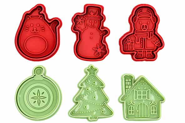 Winter Market Ice Bear display koekjesvorm 36 stuks, kunststof, met uitwerper