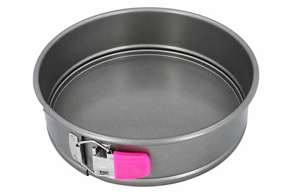 Signature Baking moule à fond amovible D24 x H7 cm antiadhésif gris