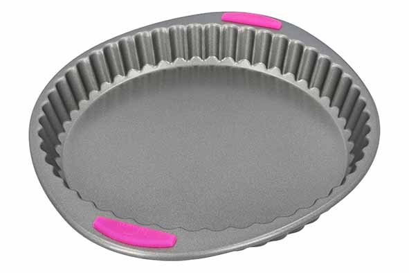 Signature Baking taart- en quichevorm D28 x H4 cm met handvat antiaanbaklaag