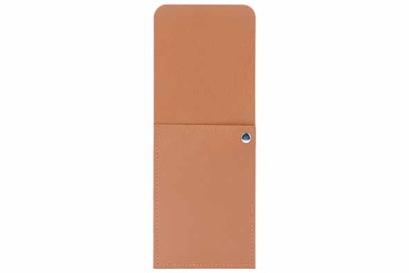 Leather look bestekzakje cognac, polyurethaan, 25,1 x 10,4 cm