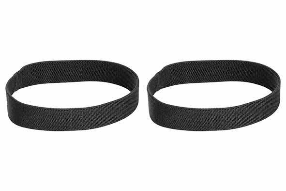 Elastische band zwart, set van 2, polyester, Ø 32,5 cm