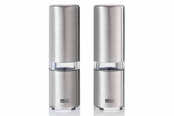 Style set van 2 peper-zoutmolens rvs Ø 4,5 x 14,9 cm