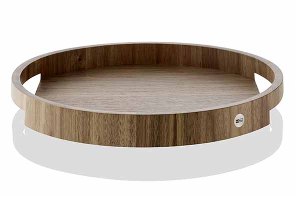 Aura dienblad, acacia, Ø 40 cm, hoogte 5 cm, naturel