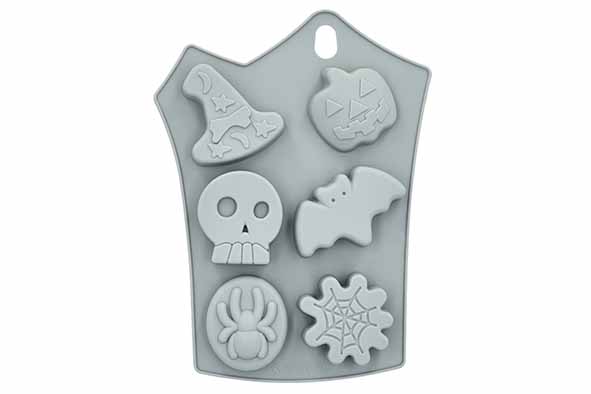 Halloween bakvorm set van 6 assorti siliconen