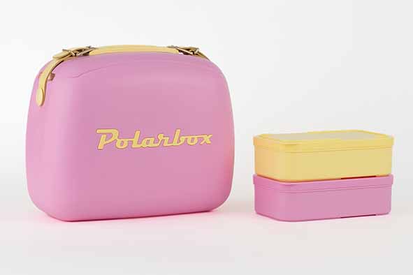 Koeltas bubblegum-geel 6 l met 2 lunchboxen
