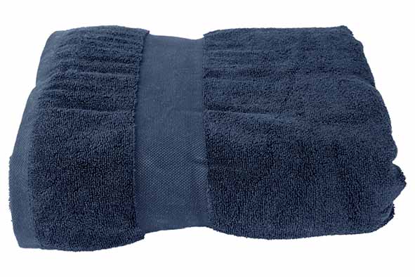 Badlaken puur 650gsm dusty blue 100 x 200c m katoen