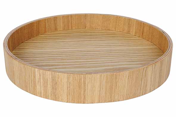 Aurä serveerplank, Ø 22 cm, hout, naturel