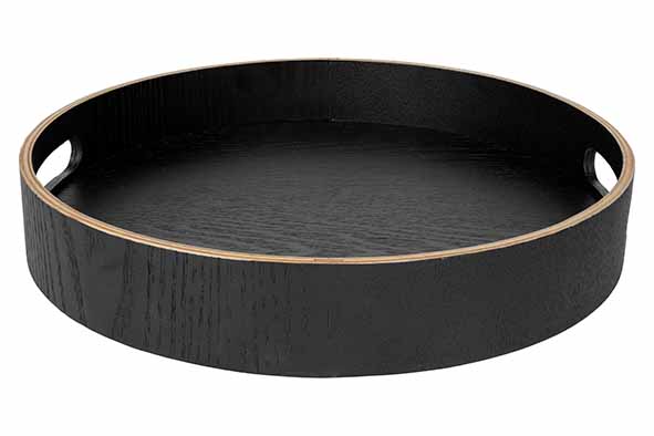 Aurä dienblad zwart Ø 30 x 5 cm