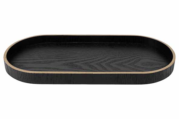 Aurä serveerplank ovaal zwart 35 x 16,5 x 2,5 cm