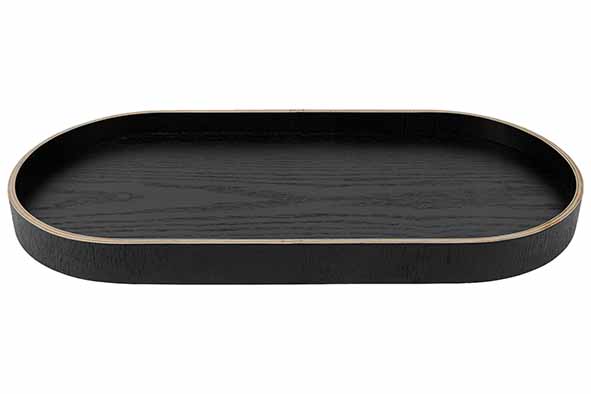 Aurä serveerplank ovaal zwart 40 x 19,9 x 3 cm