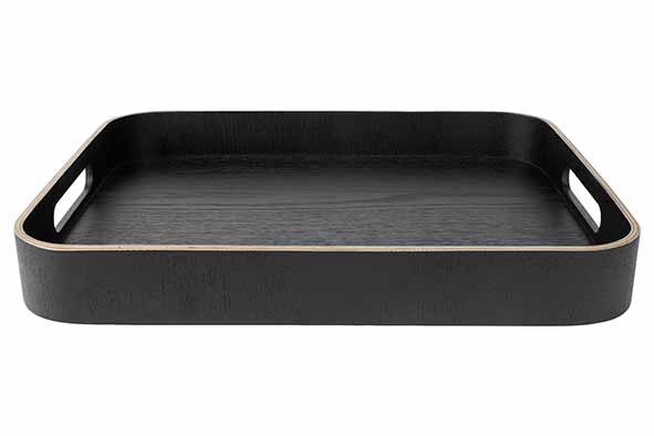 Aurä dienblad rechthoekig zwart 35,7 x 28 x 4,5 cm