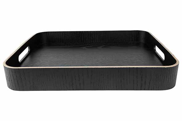 Aurä dienblad rechthoekig zwart 40,4 x 32,5 x 5,5 cm
