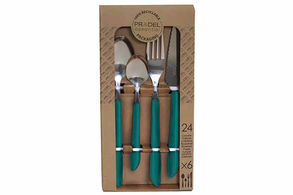 Pradel Essentiel Vibrato bestekset van 24, blauw