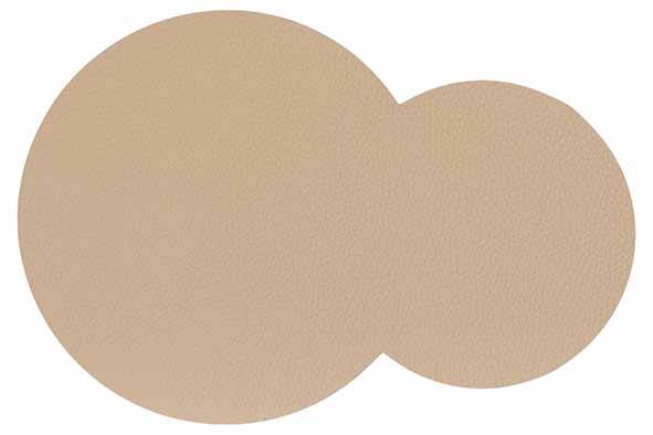 Double glasonderzetter beige set van 4 12 x 18 cm