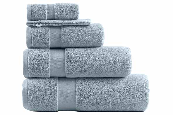 Badlaken Puur misty blue katoen 650 g/m² 100 x 200 cm