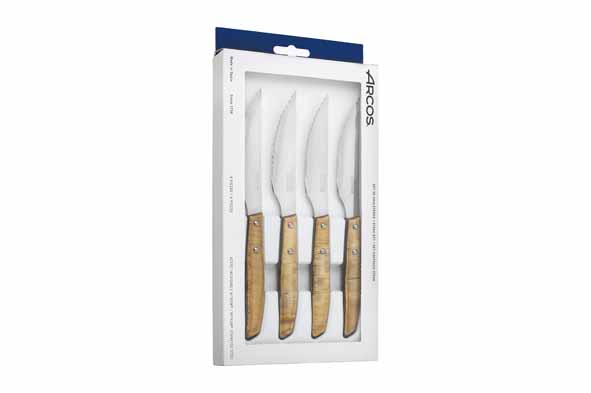 Forest Steakmesser, 4er-Set, Pappelholz-Griff