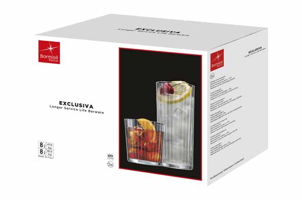 Set van 16 tumblers Exclusiva transparant glas