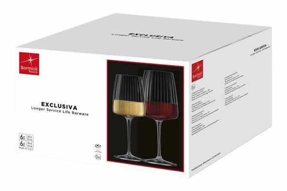 Set van 12 wijnglazen Exclusiva transparant glas