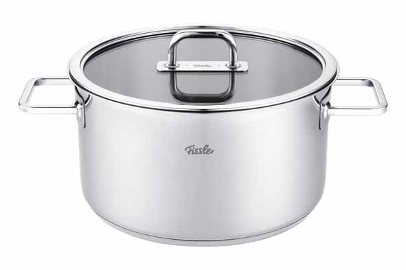 Viseo Pro kookpot 24 cm 5,7 l glazen deksel alle vuren