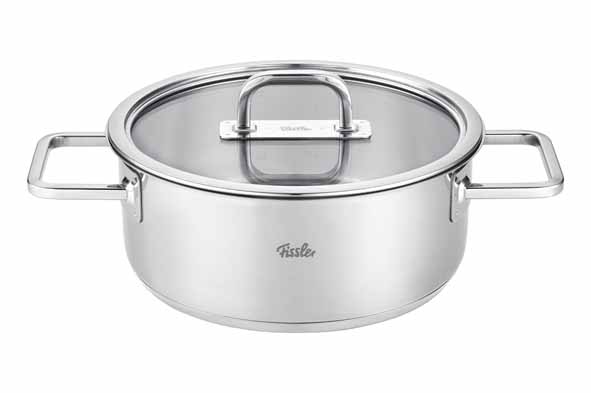 Viseo Pro kookpot 20 cm 2,4 l glazen deksel alle vuren