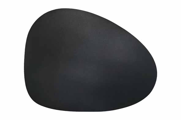 Stone placemat imitatieleer zwart 44 x 37 cm
