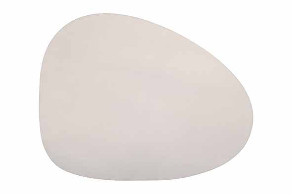 Stone placemat lederlook beige 43,5 x 37 cm
