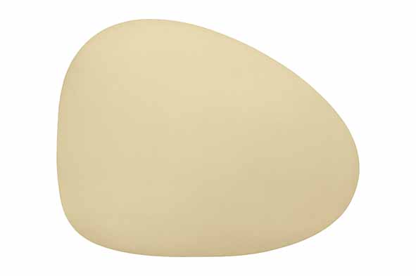 Stone placemat imitatieleer amber goud 44 x 37 cm