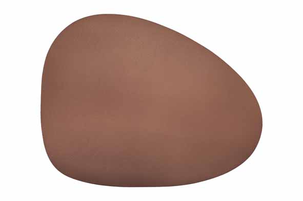 Stone placemat lederlook cognac 43,5 x 37 cm
