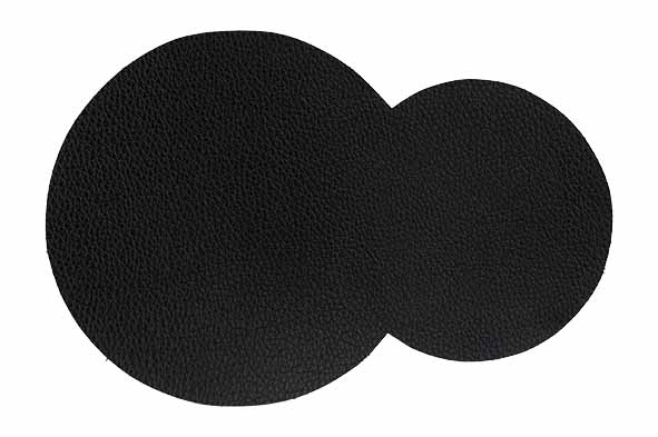 Double glasonderzetter, polyurethaan, set van 4, 12 x 18 cm, zwart