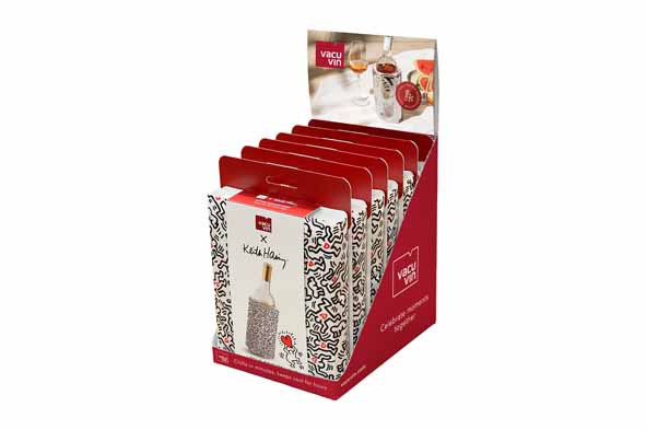 Lot de 6 rafraîchisseurs à vin Active Cooler Keith Haring argent