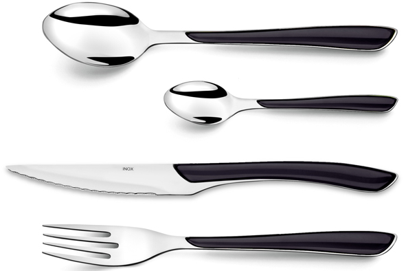 Eclat Zwart Besteck 24er-Set