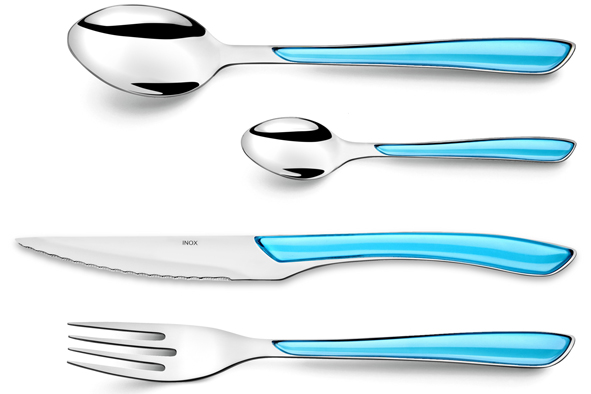 Eclat Blauw bestekset van 24 blauw