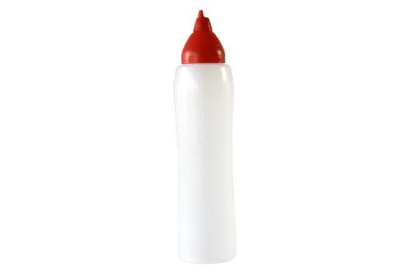 Doseerfles rood, 1 l, Ø 8 cm, 8 x 8 x 31.2 cm