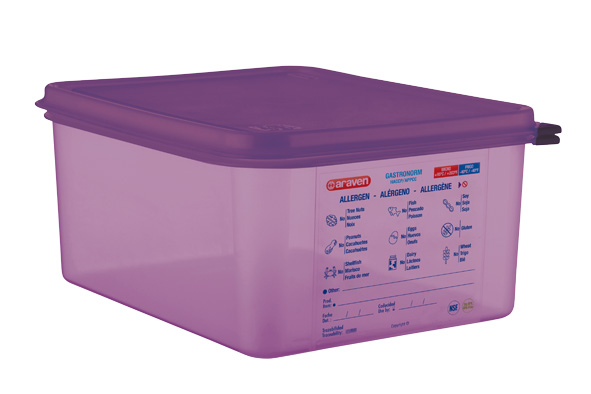 Airtight GN 1/2 voedselcontainer paars 10 l 32,5 x 26,5 x 15 cm